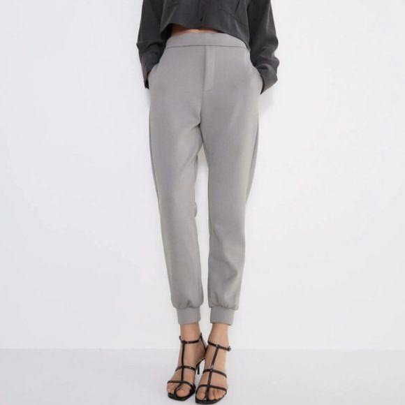 Zara Jogger Track Pants Scuba BF Pocket Slate - Picture 3 of 13
